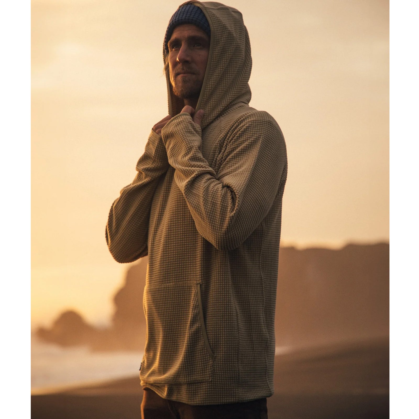 Jetty Manteo Tech Men's L/S Hoodie - Mustard