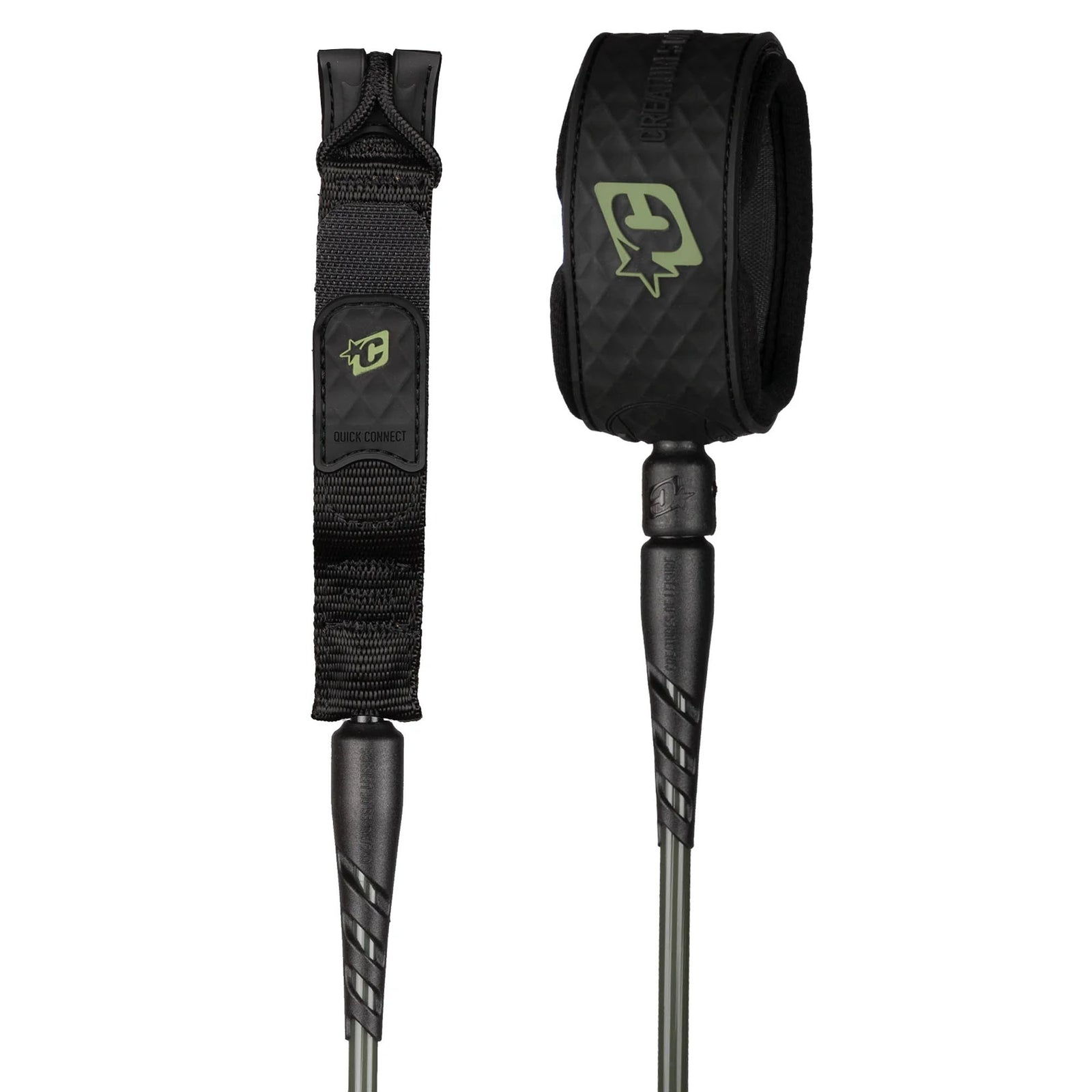 Creatures of Leisure Reliance 2.0 Standard Duty Surfboard Leash - 6'/Military Black