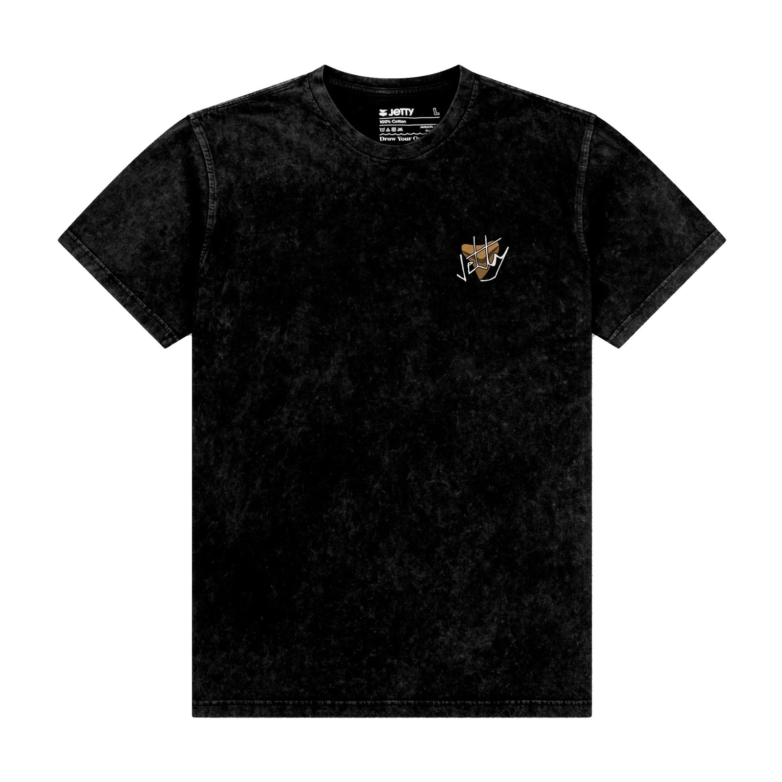 Jetty Jaws Men's S/S T-Shirt - Black Mineral Wash