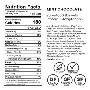 Laird Superfood Mint Chocolate Protein Bar