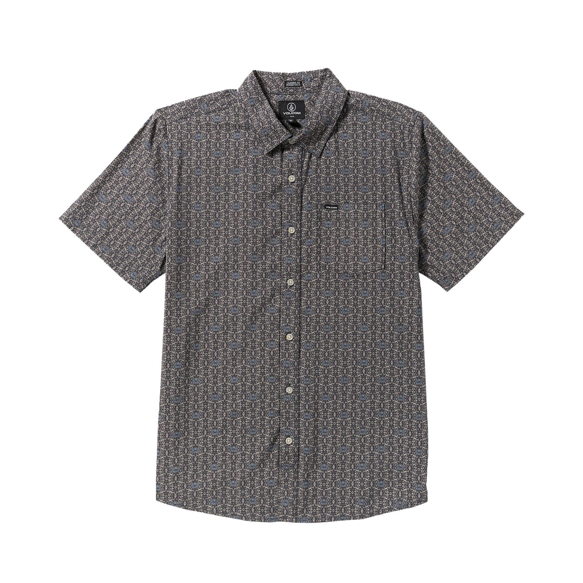 Volcom Scaler Stone Woven Men's S/S Dress Shirt - Moonbeam