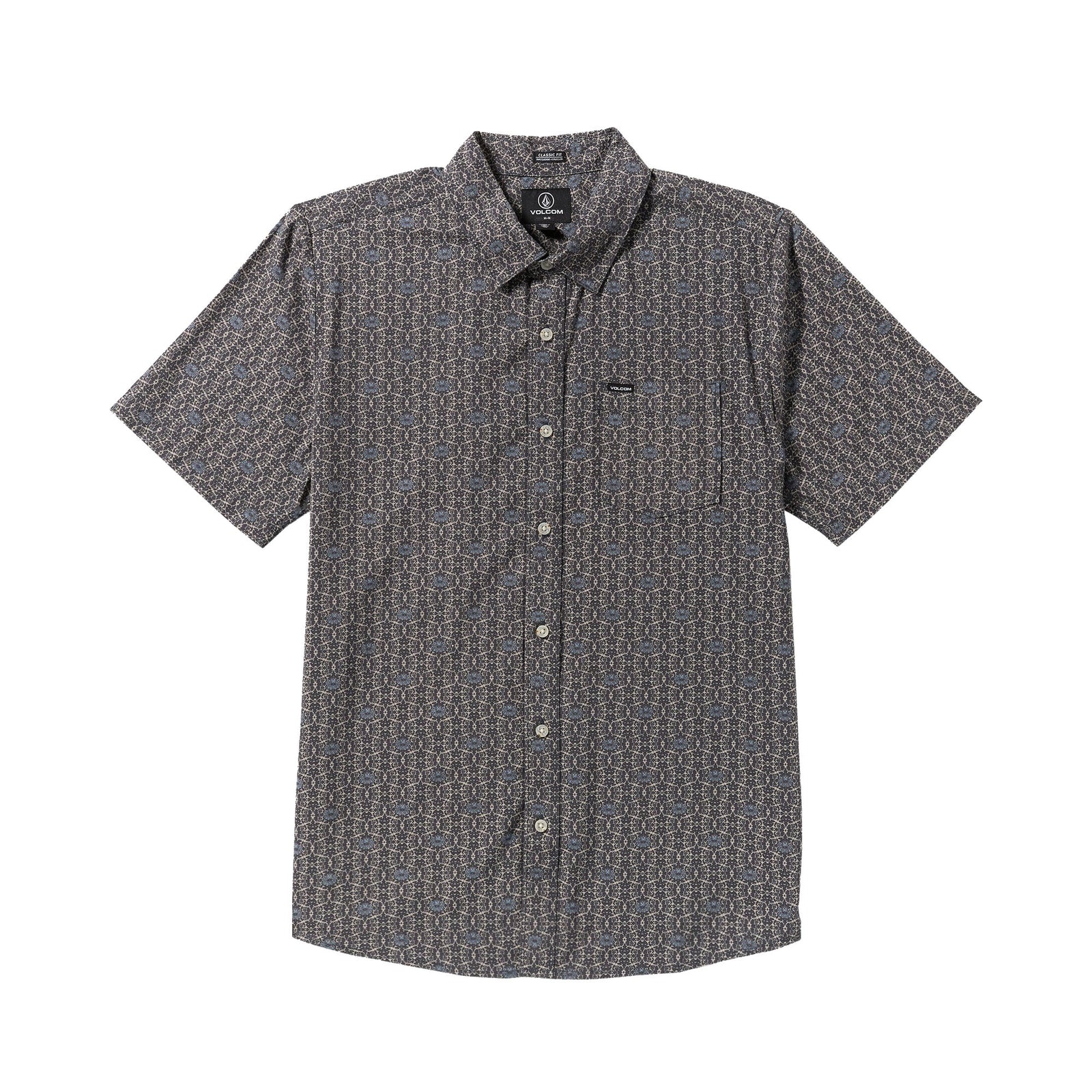 Volcom Scaler Stone Woven Men's S/S Dress Shirt - Moonbeam