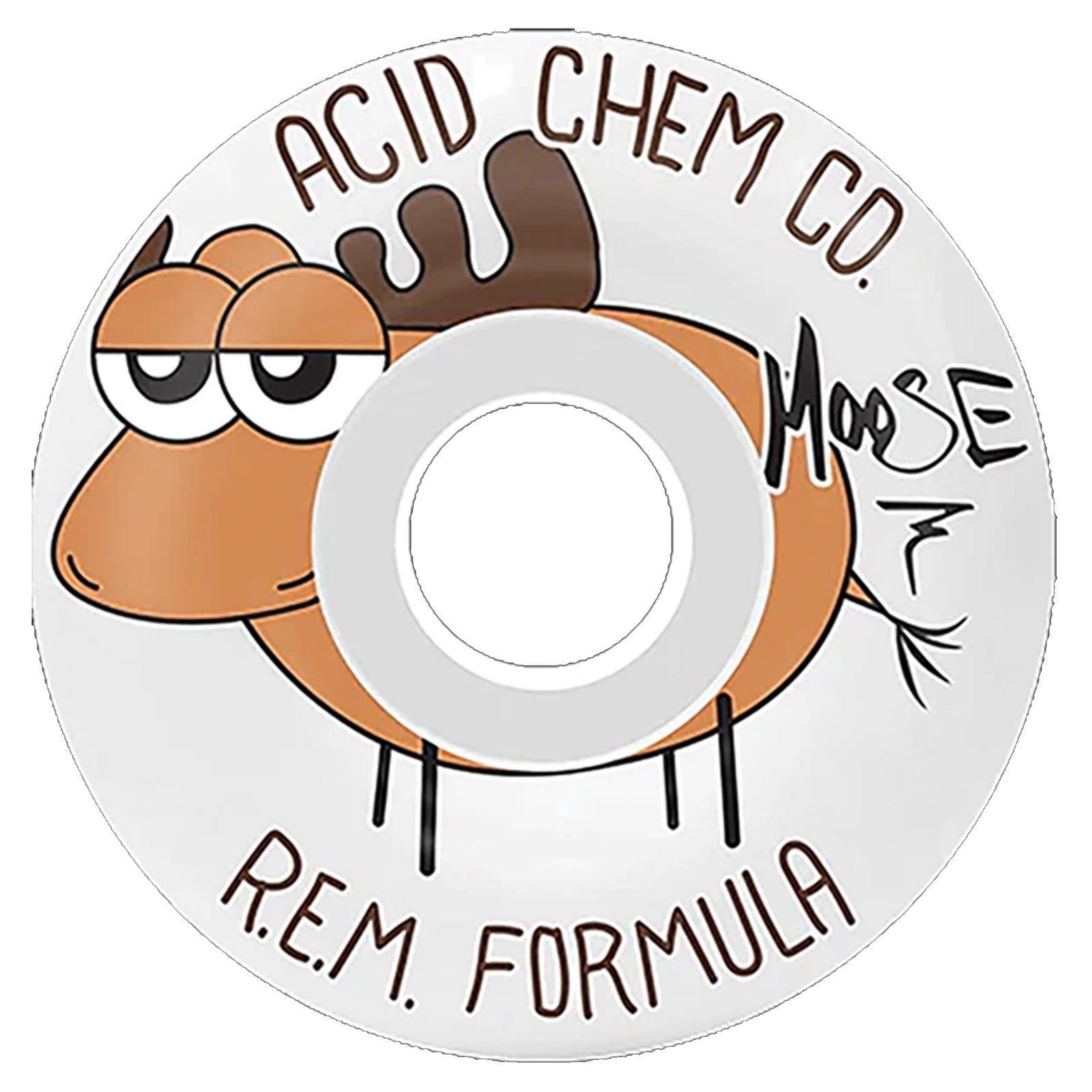 Acid REM Moose SR 575mm 101a Skateboard Wheels - White