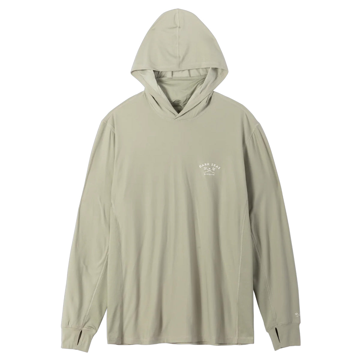 Dark Seas Bimini UV Hooded L/S Shirt - Moss