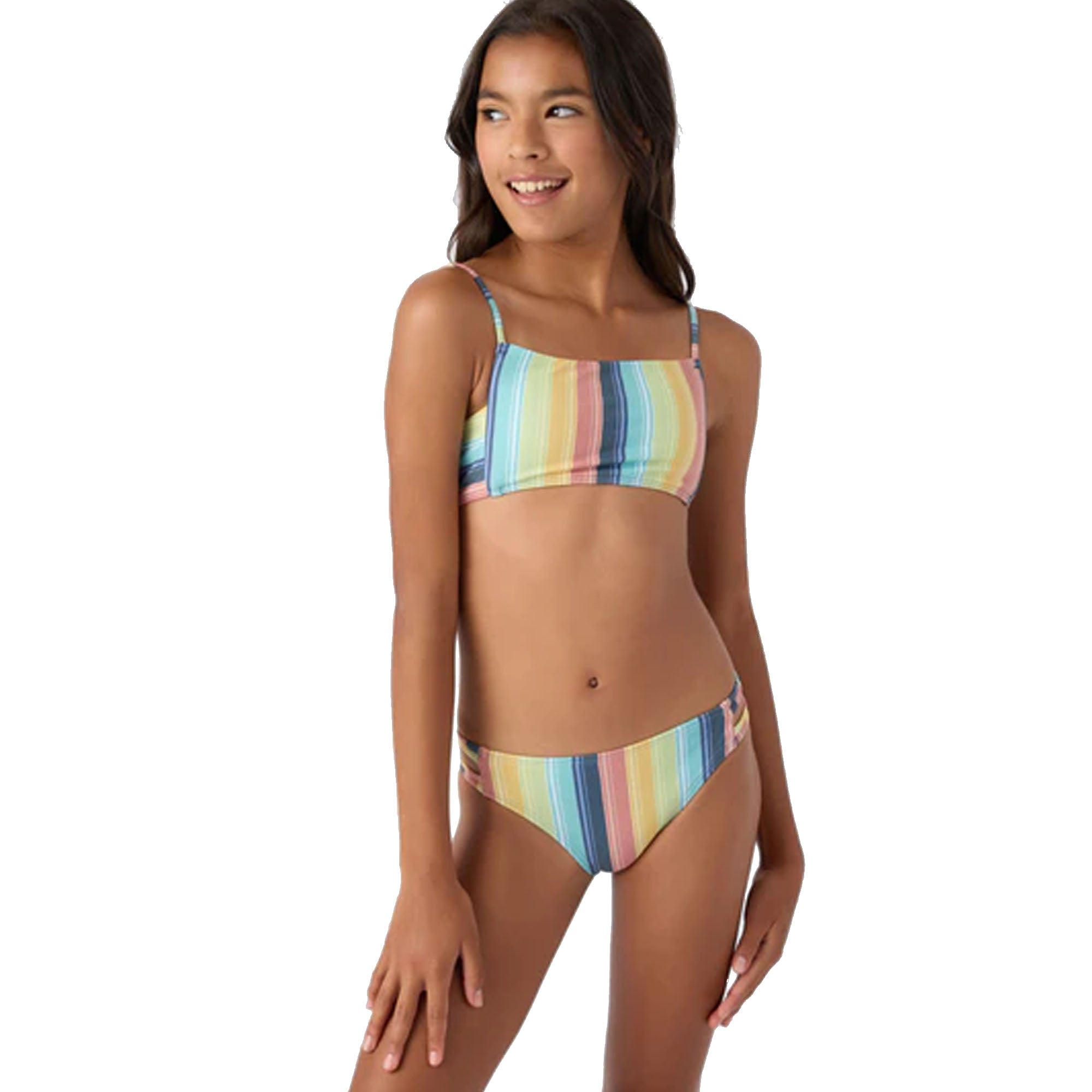 O'Neill Beachbound Stripe Square Neck Youth Girl's Bikini Set