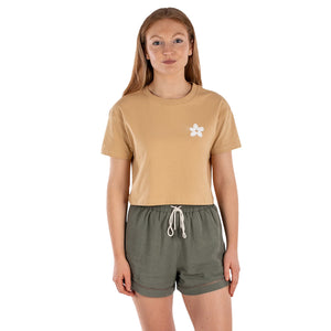 Jetty Salty Soul Crop Women's S/S T-Shirt - Mustard
