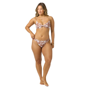 O'Neill Nomad Floral Crestview Cheeky Women's Bikini Bottoms - Carob Brown