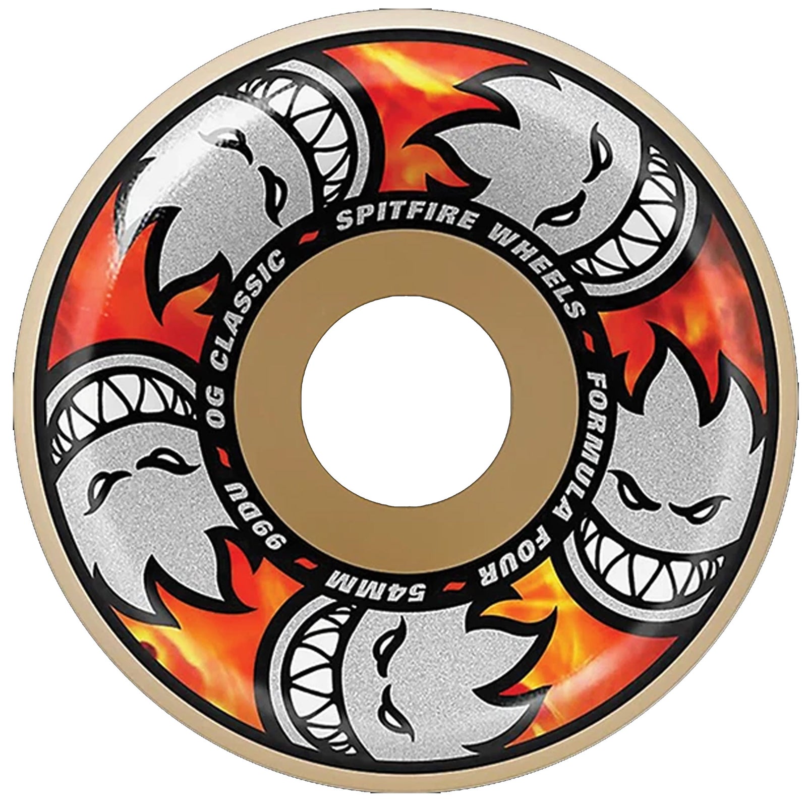 Spitfire F4 Multiball OG Classic 54mm 99a Skateboard Wheels - Natural