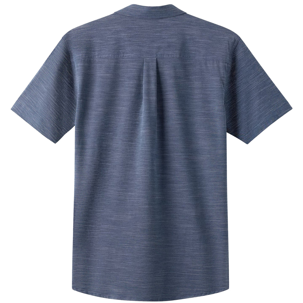 O'Neill UPF Slub Solid Standard Fit Men's S/S Dress Shirt - Navy