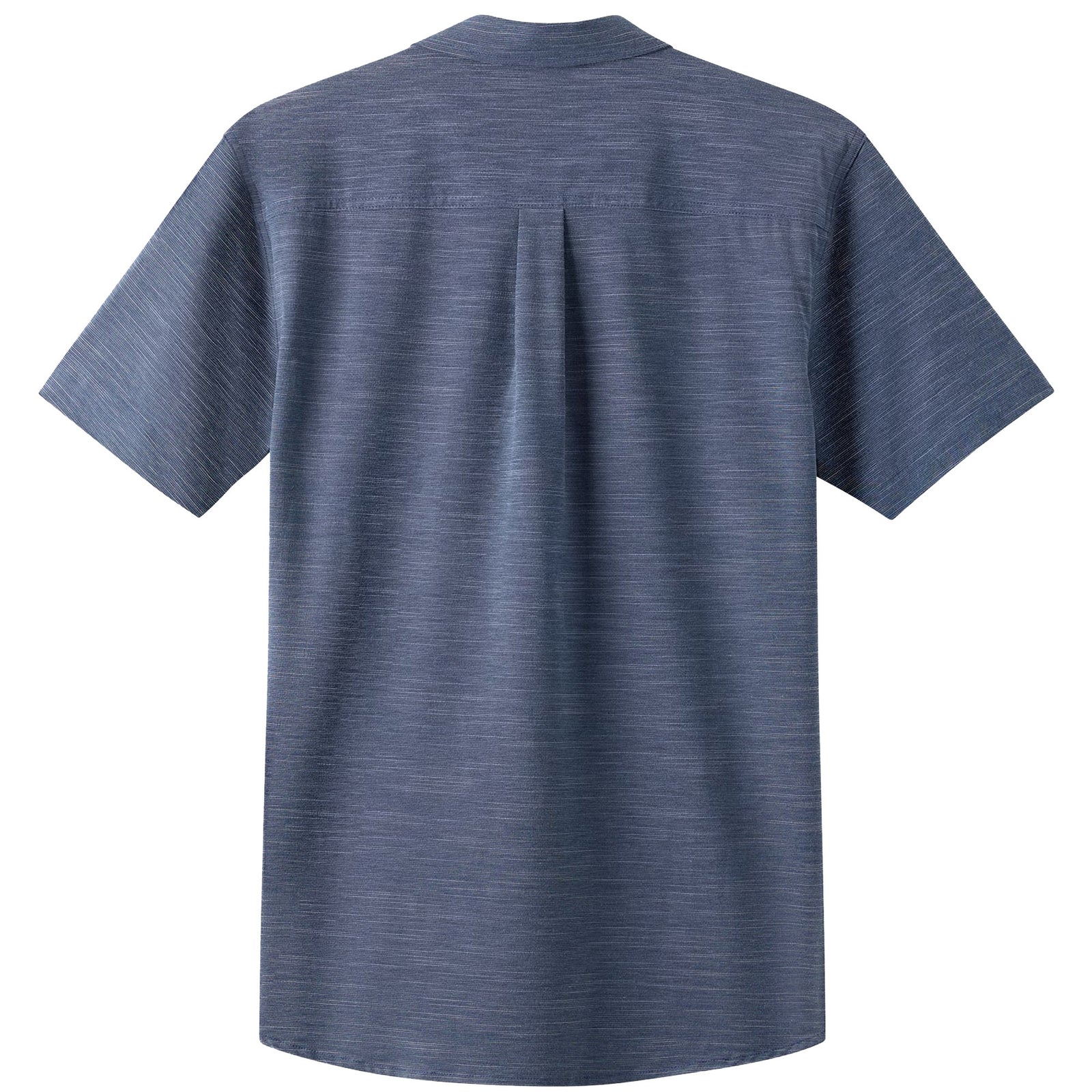 O'Neill UPF Slub Solid Standard Fit Men's S/S Dress Shirt - Navy