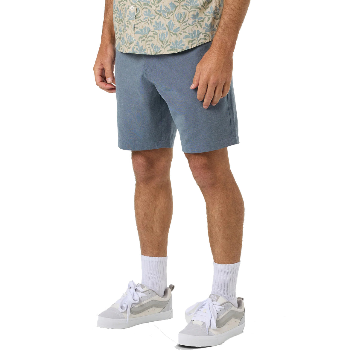 O'Neill Reserve Light Check Elastic Waist Hybrid 18" Men's Walkshorts - Navy