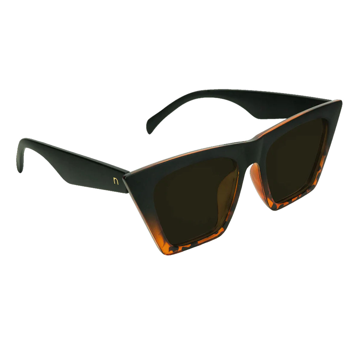 Nectar Hamptons Women's Polarized Sunglasses - Black & Tortoise/G15 Lens Polarized