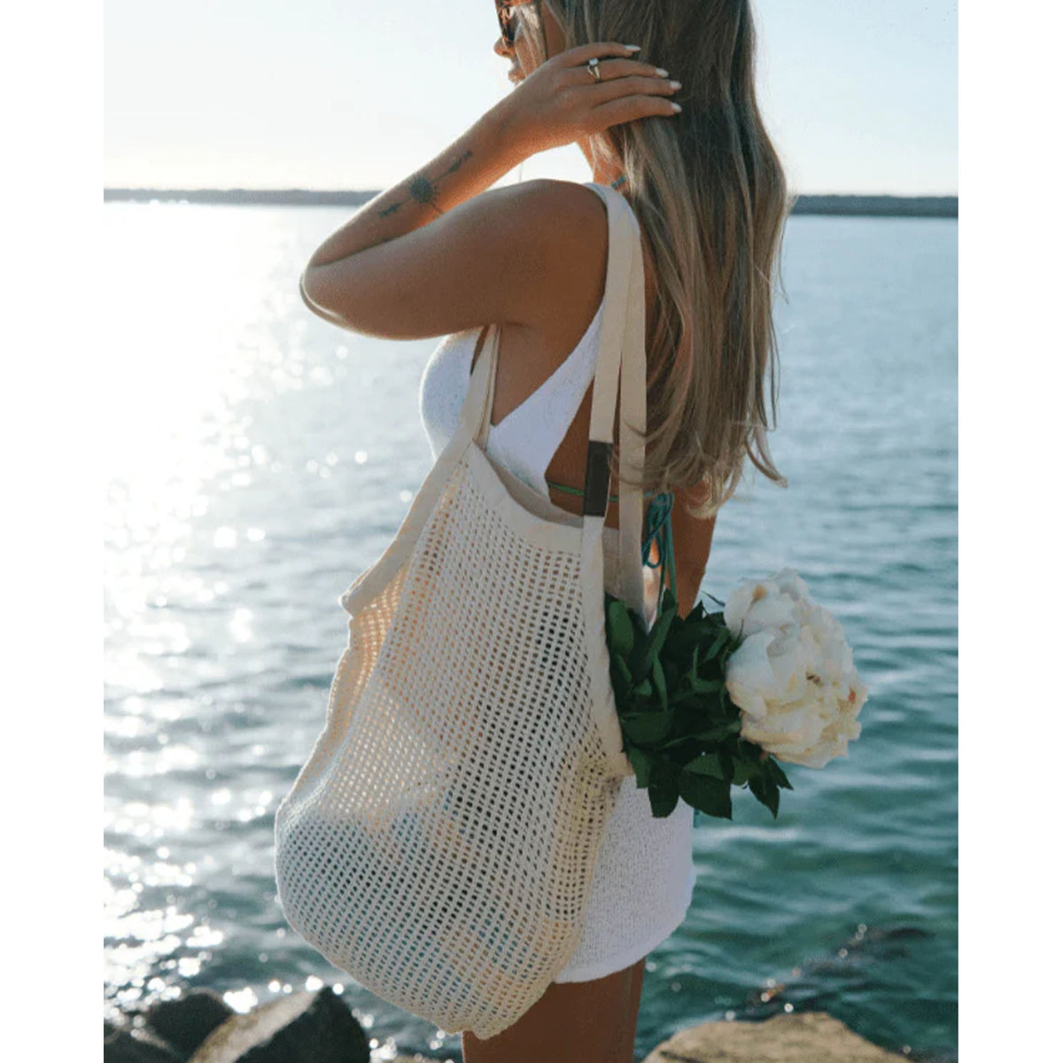 Sand Cloud Net Market Bag - Natural