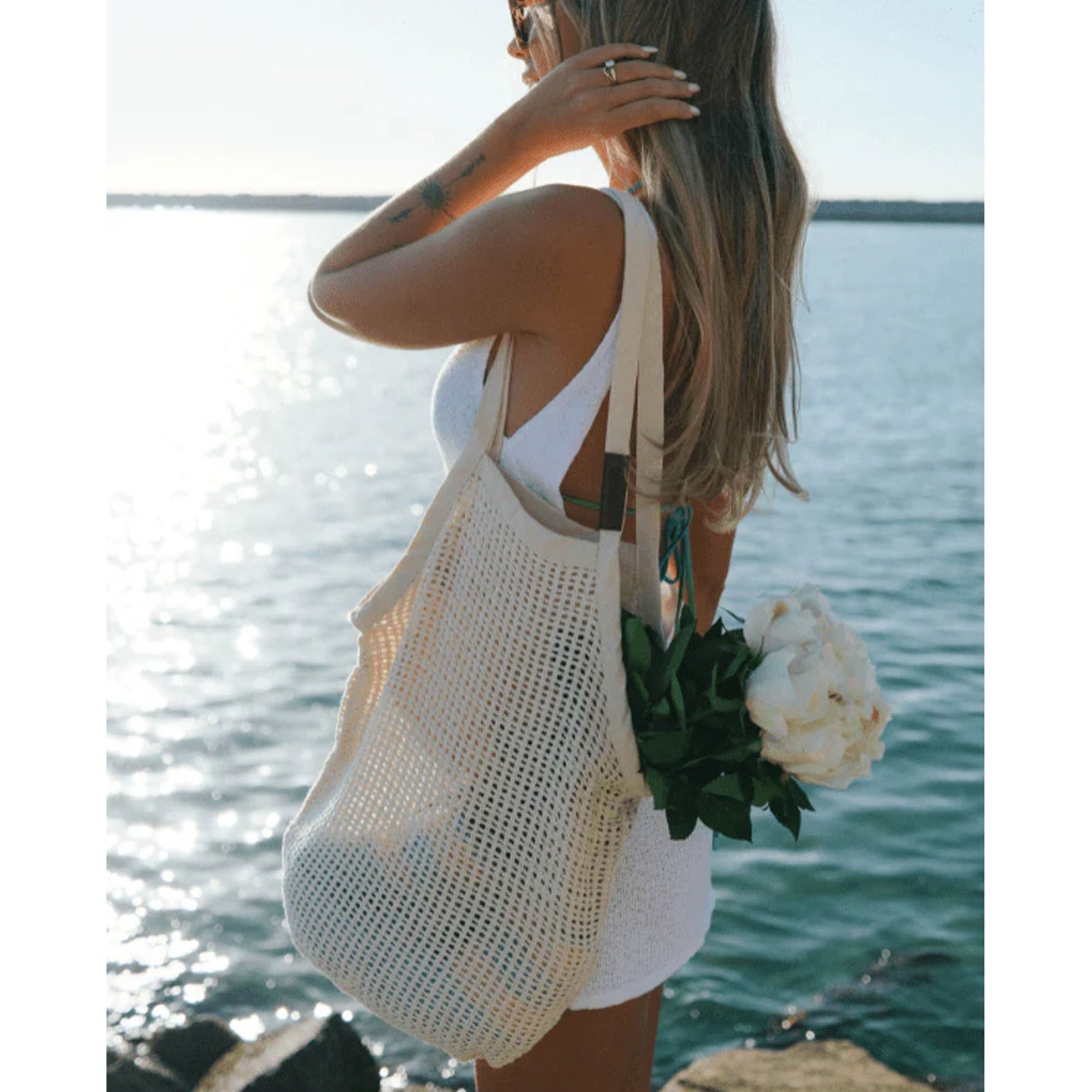 Sand Cloud Net Market Bag - Natural