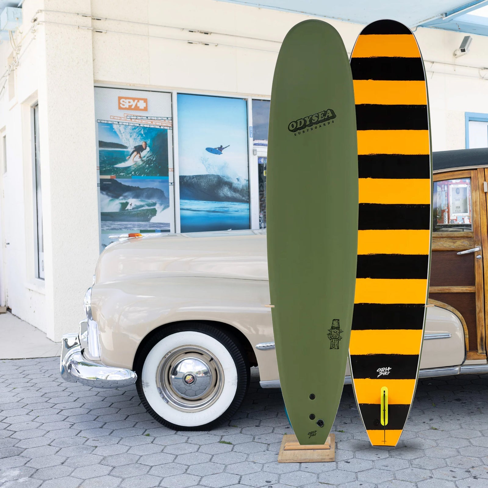 Catch Surf Plank 9'0 Single Soft Surfboard - Military Green