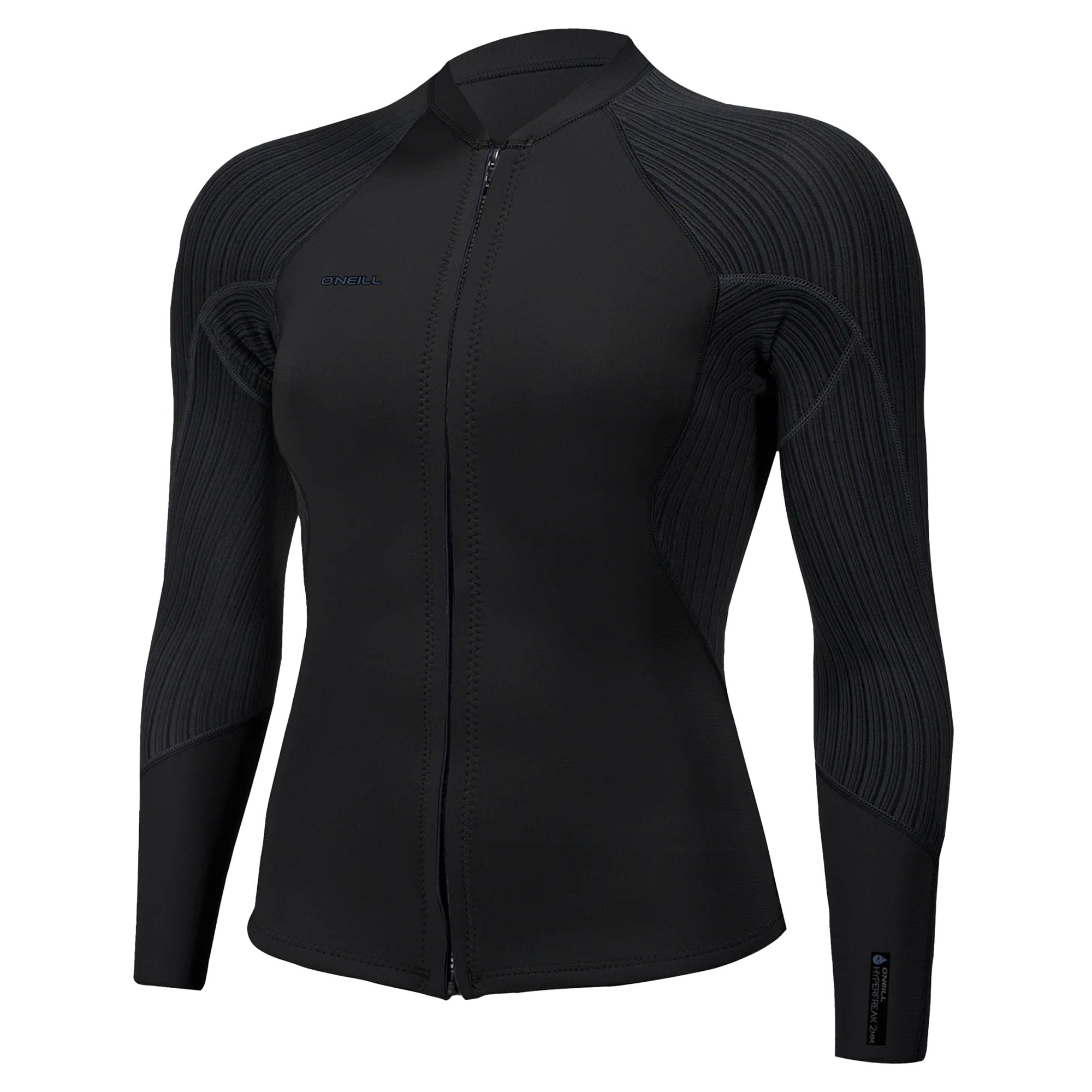 O'Neill Hyperfreak 2mm Front Zip Women's Wetsuit Jacket - Black