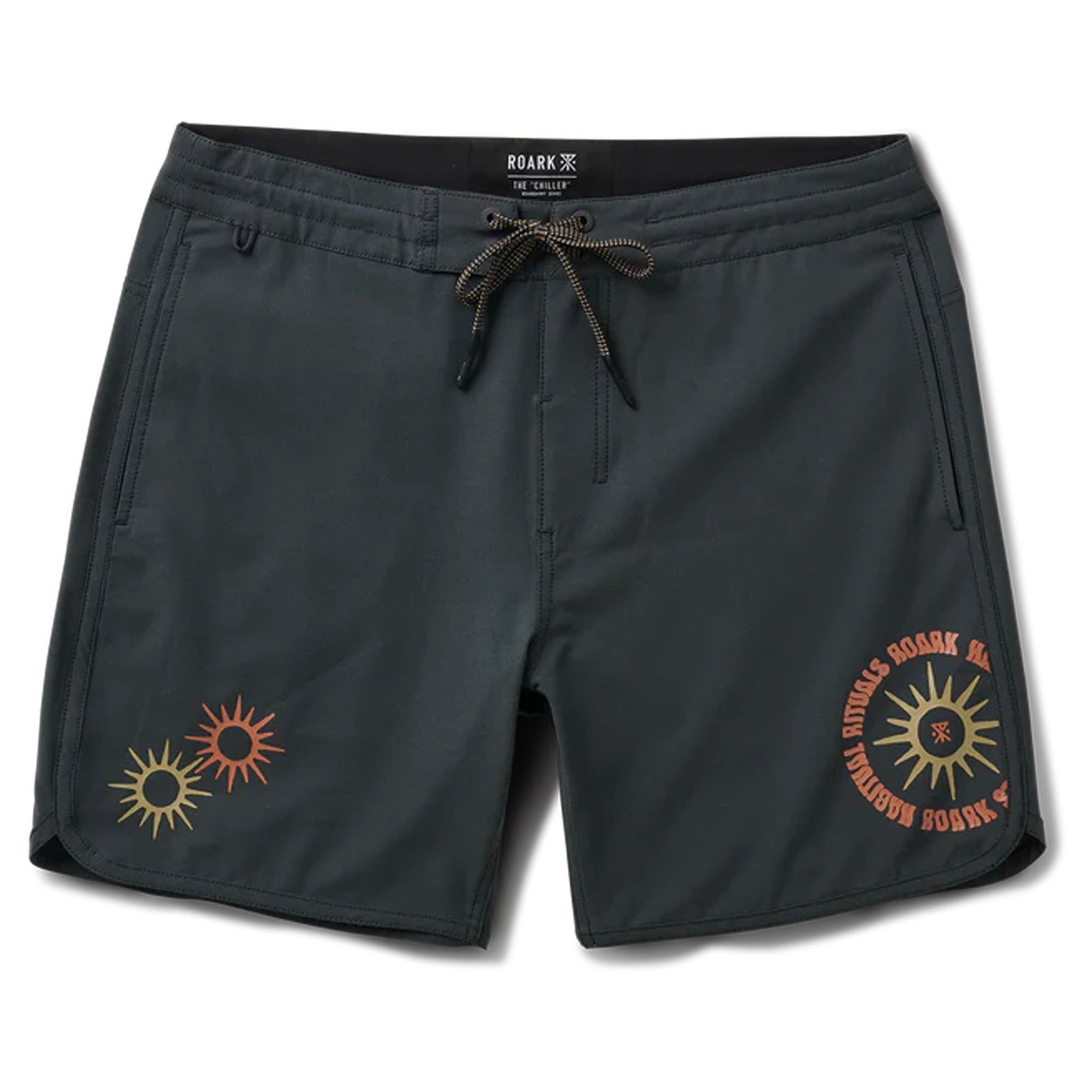 Roark Chiller Scallop 17" Men's Boardshorts - Onyx