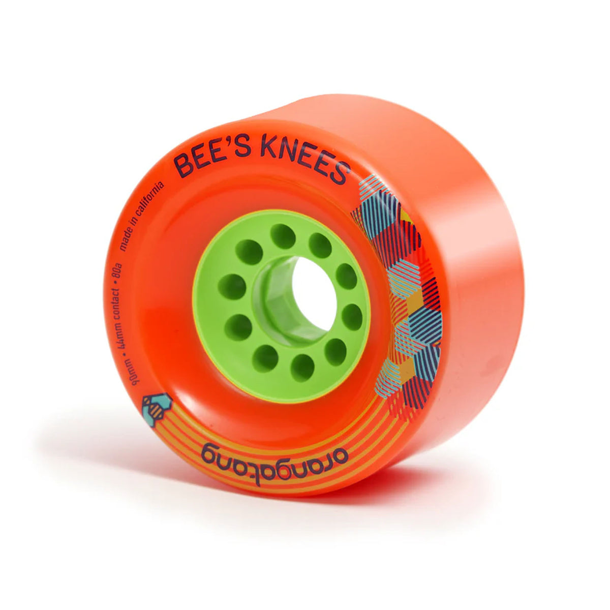 Orangatang Bee's Knees 90mm 80a Longboard Skateboard Wheels - Orange
