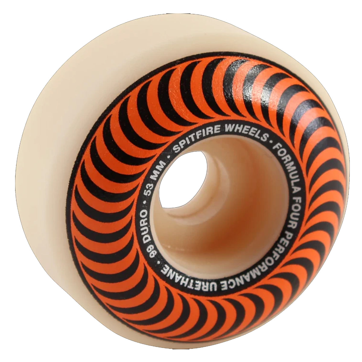 Spitfire F4 99a Classic Swirl 53mm Skateboard Wheels - Natural/Orange