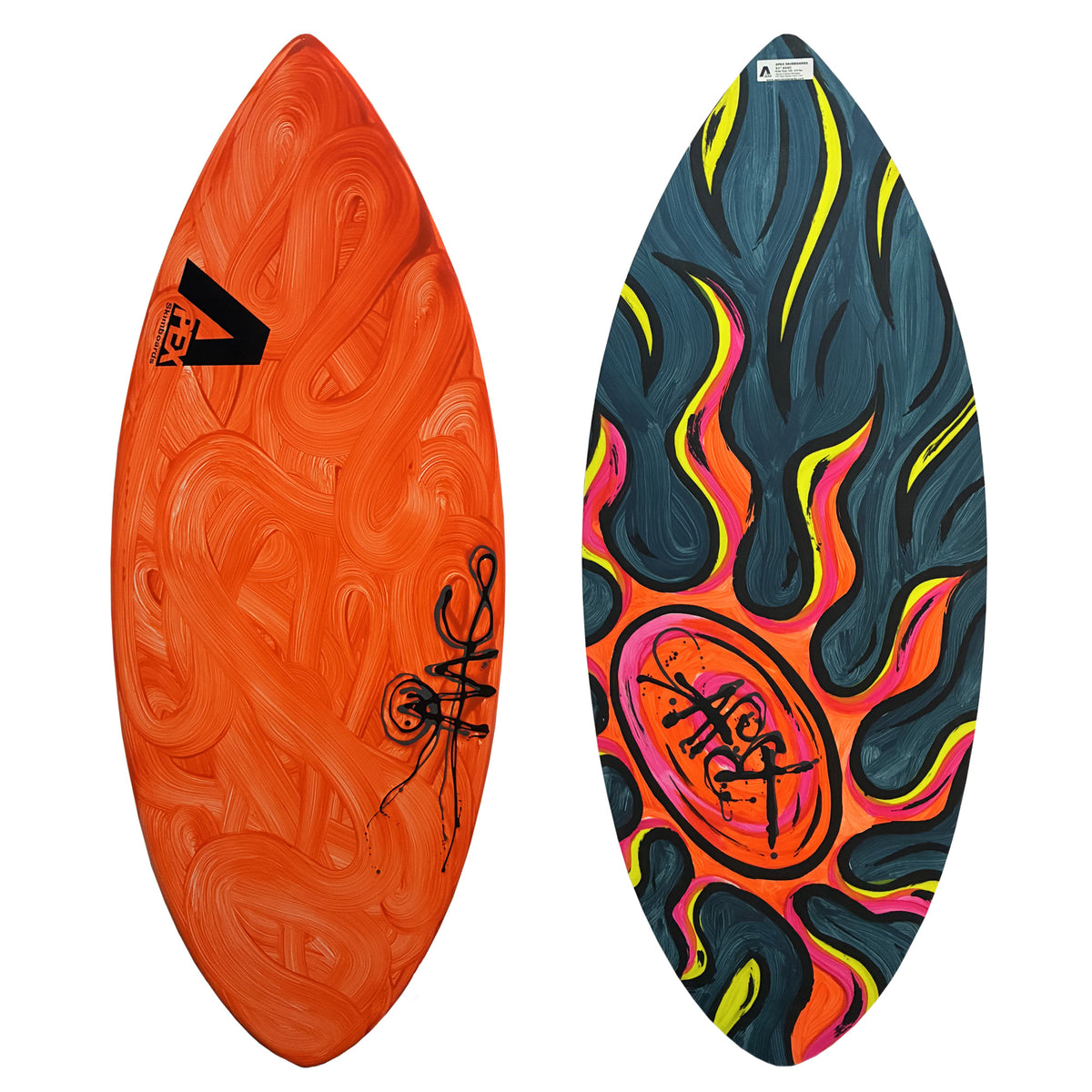 Apex AVAC 51" Skimboard - Orange Swirl/Sun
