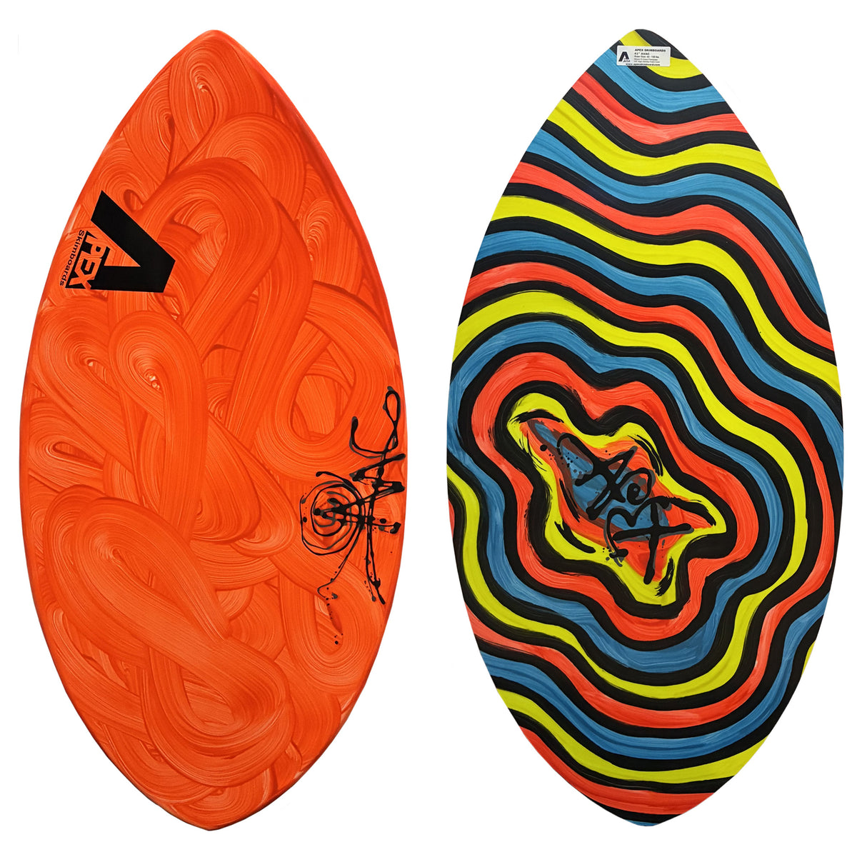 Apex AVAC 41" Skimboard - Orange Swirl/Vibes