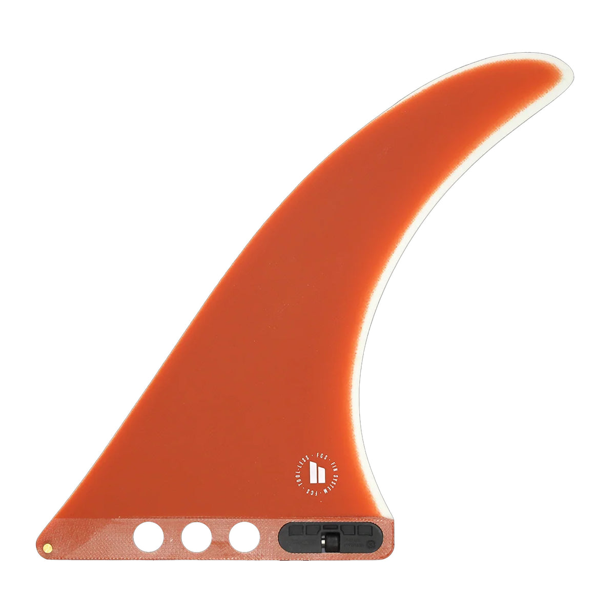 FCS II Flow III Performance Glass 10.5" Longboard Fin - Burnt Orange