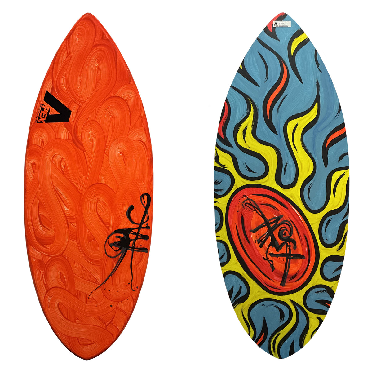 Apex AVAC 54" Skimboard - Orange Swirl/Sun