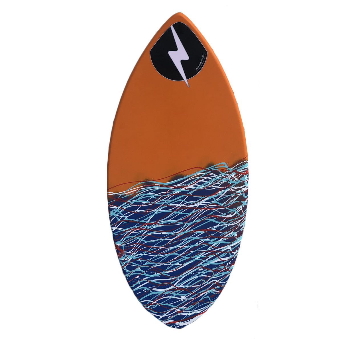 Zap Medium Wedge 45" Skimboard - Orange/Seas