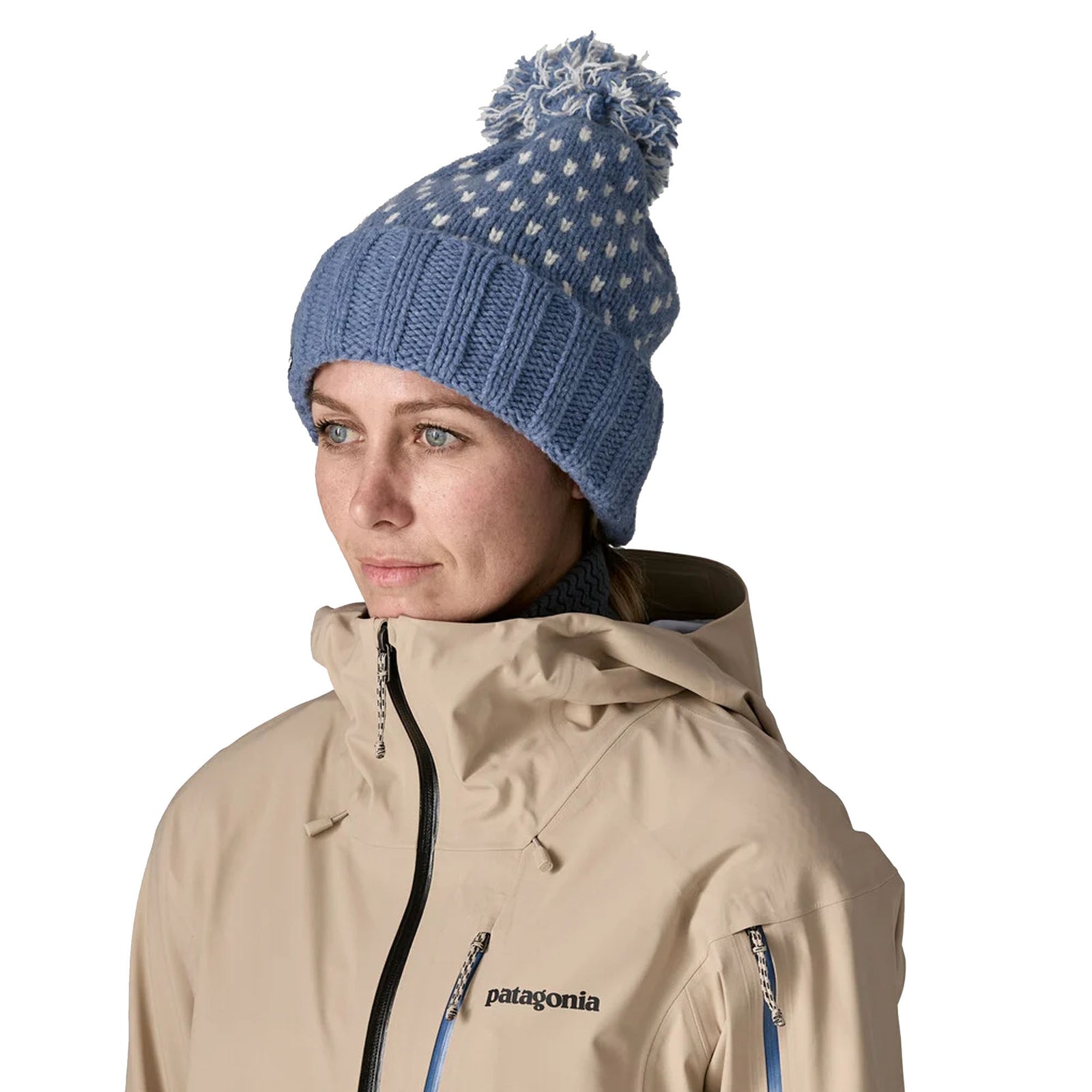 Patagonia Snowbelle Women's Beanie - Offset Dot Barnacle Blue