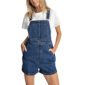 Rhythm Tides Short Women's Overalls - Blue - Surf Station Store