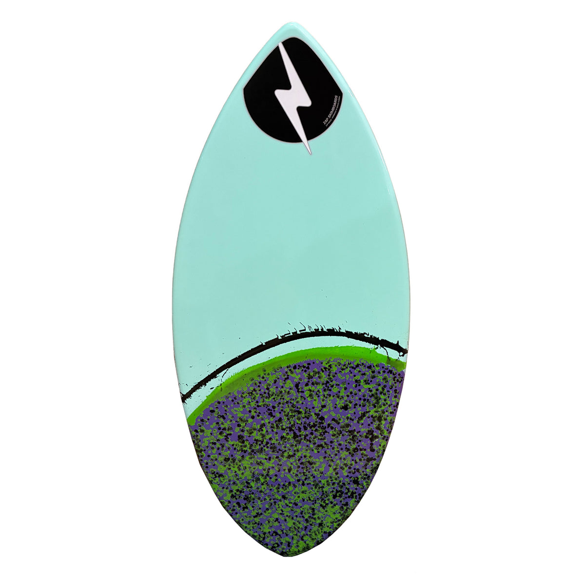 Zap Medium Wedge 45" Skimboard - Sky Blue/Purple/Green
