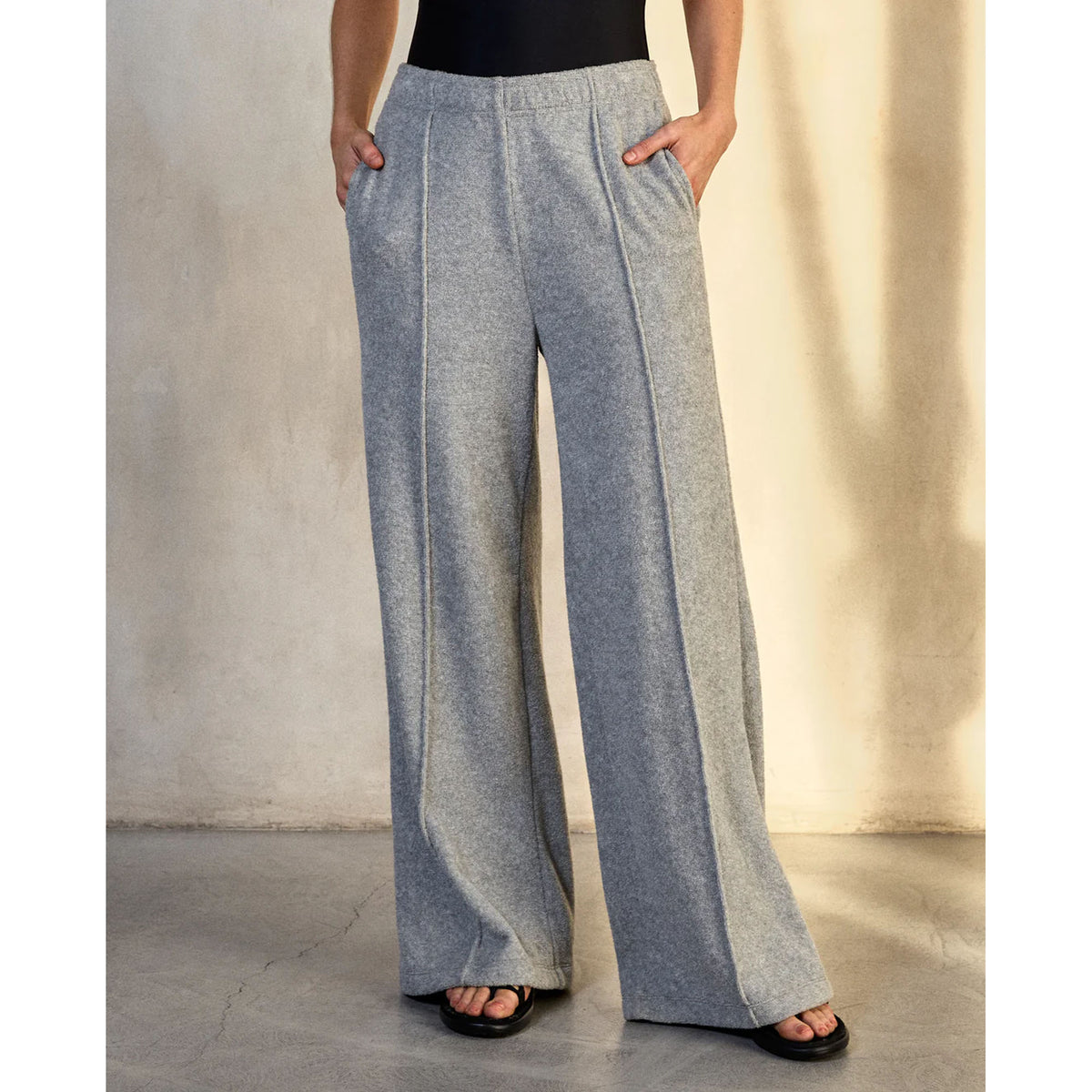 Outerknown Hightide Wide Leg Women's Pants - Heather Grey