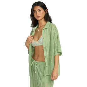Billabong Largo Beach Overshirt Women's S/S Shirt - Pistachio