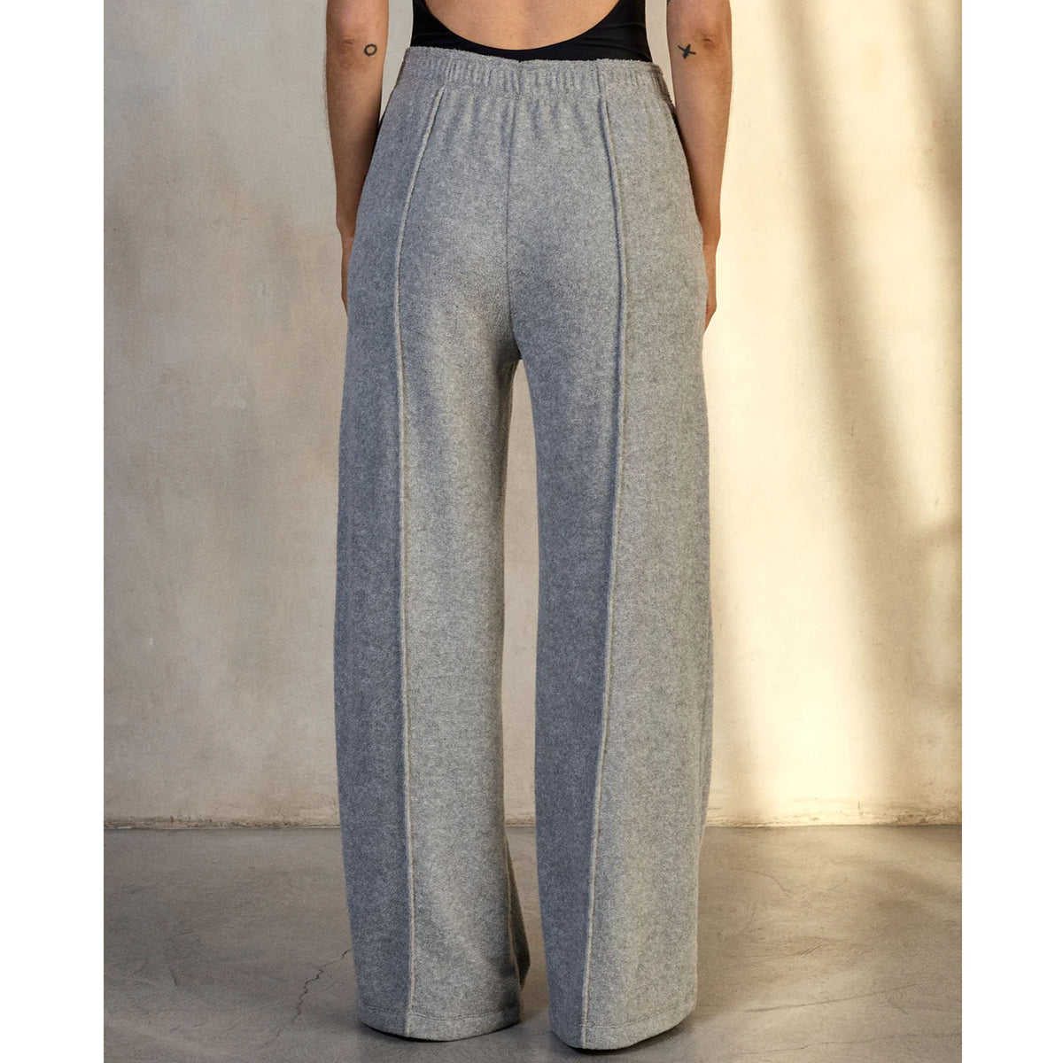 Outerknown Hightide Wide Leg Women's Pants - Heather Grey