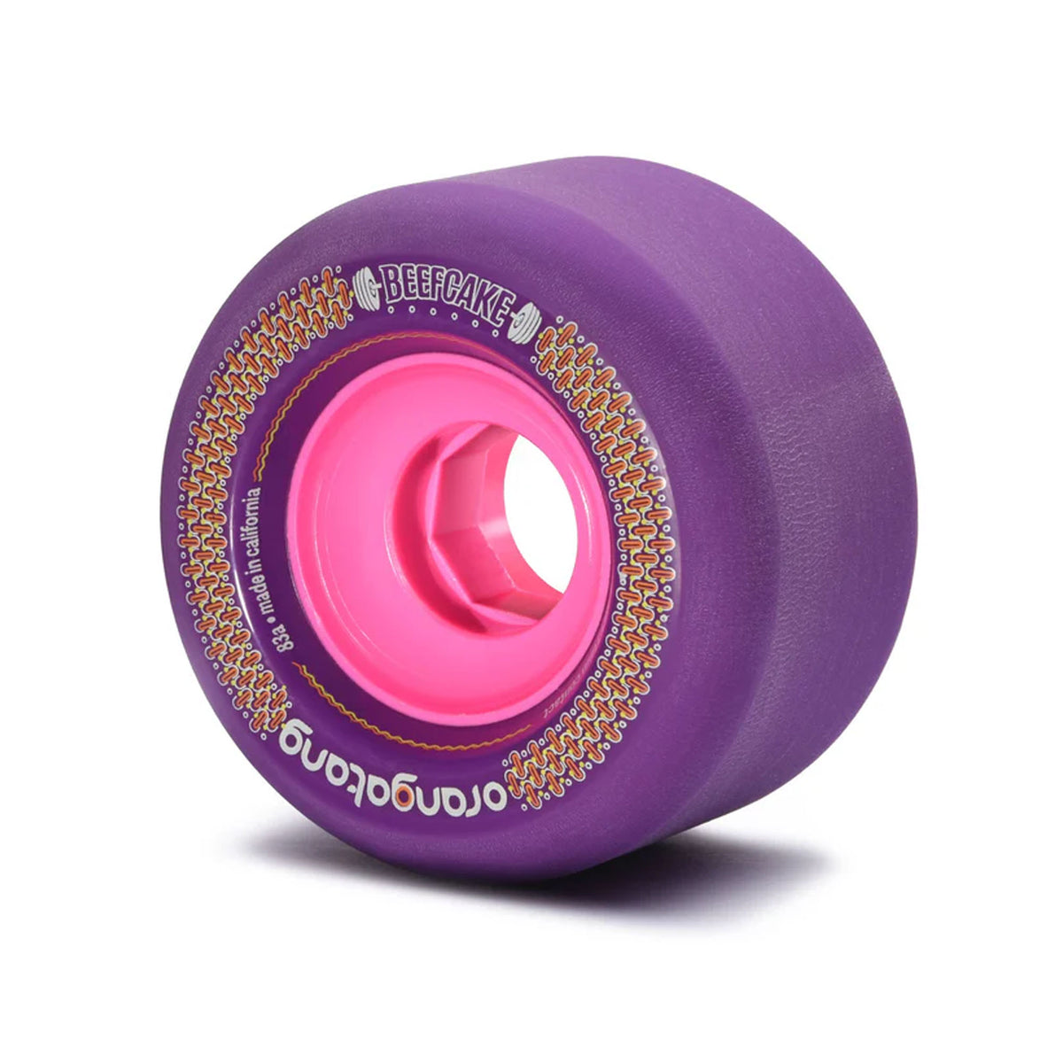 Orangatang Beefcake 73mm 83a Longboard Skateboard Wheels - Purple