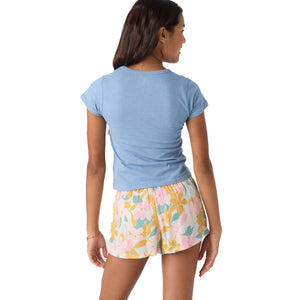 O'Neill Beachy Butterfly Youth Girl's S/S T-Shirt - Faded Denim