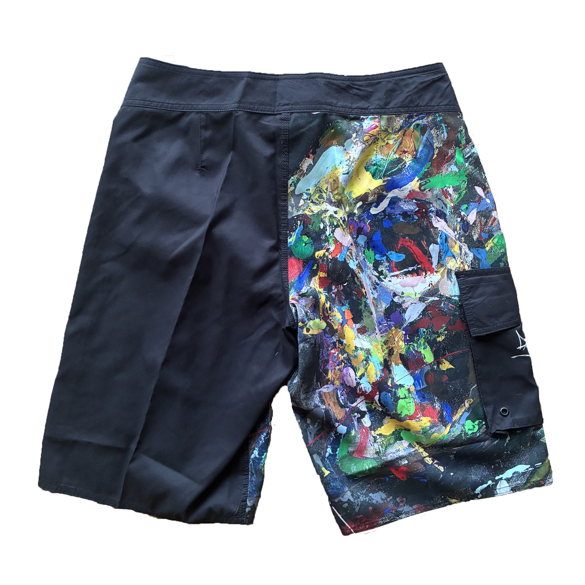 Steko Paint Skull 22.5" Men's Boardshorts - Black
