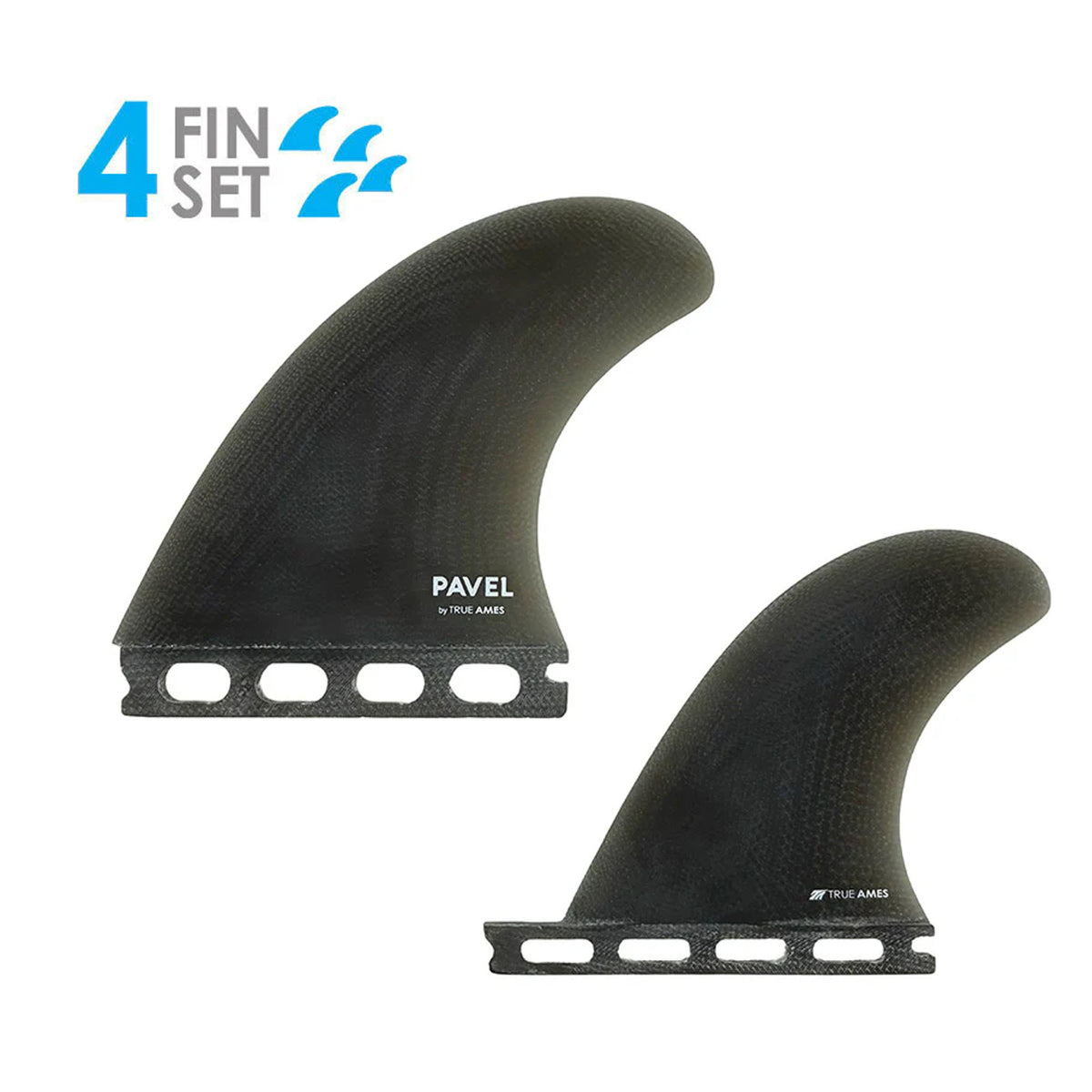 True Ames Pavel Futures Quad Surfboard Fins - Smoke