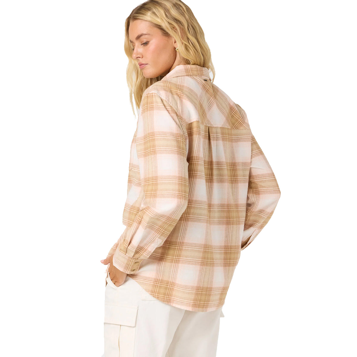 O'Neill Logan Women's L/S Flannel - Peach Light