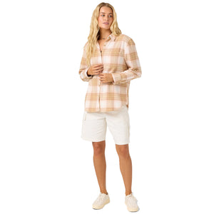 O'Neill Logan Women's L/S Flannel - Peach Light