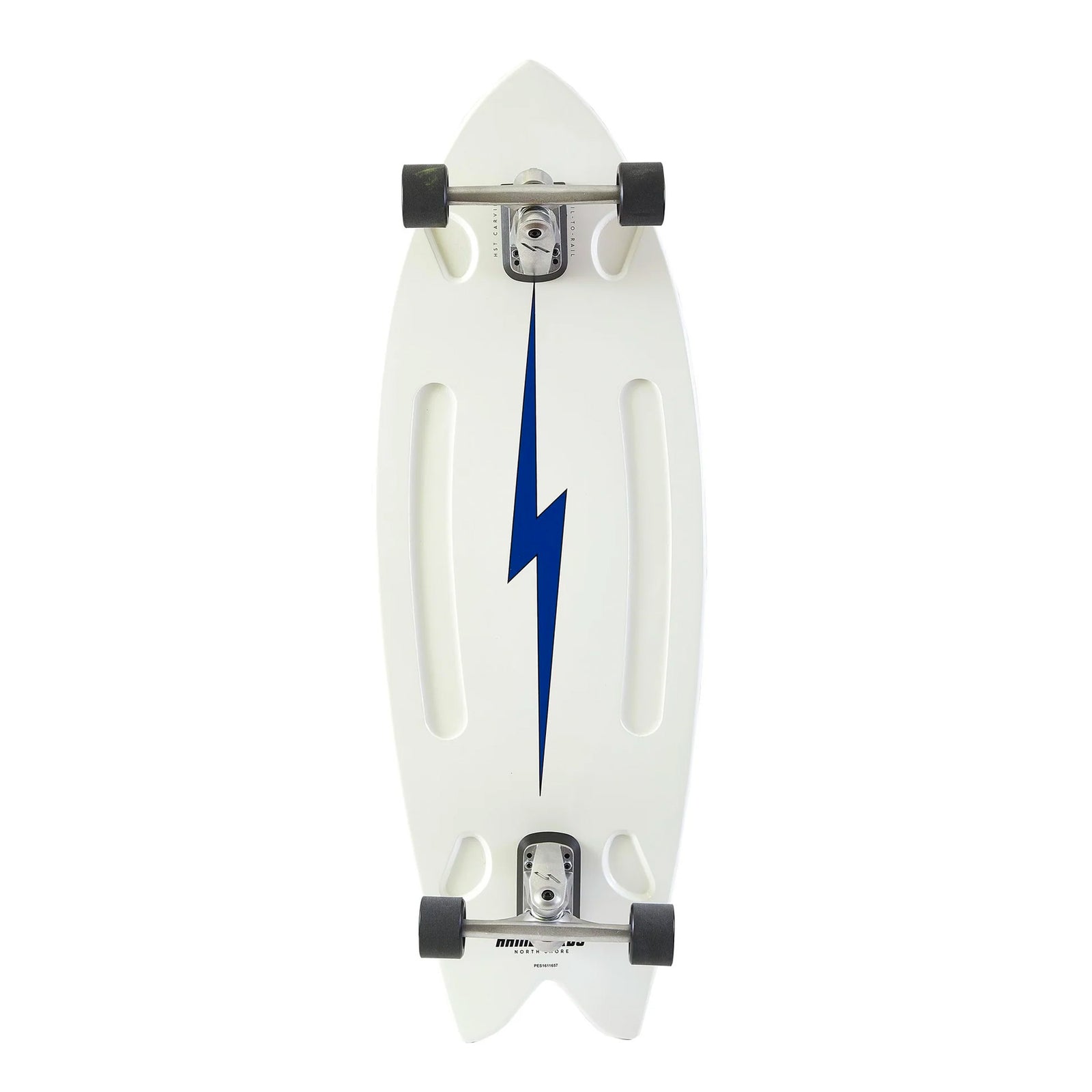 Hamboard Pescadito 43" Surfskate Skateboard - North Shore White