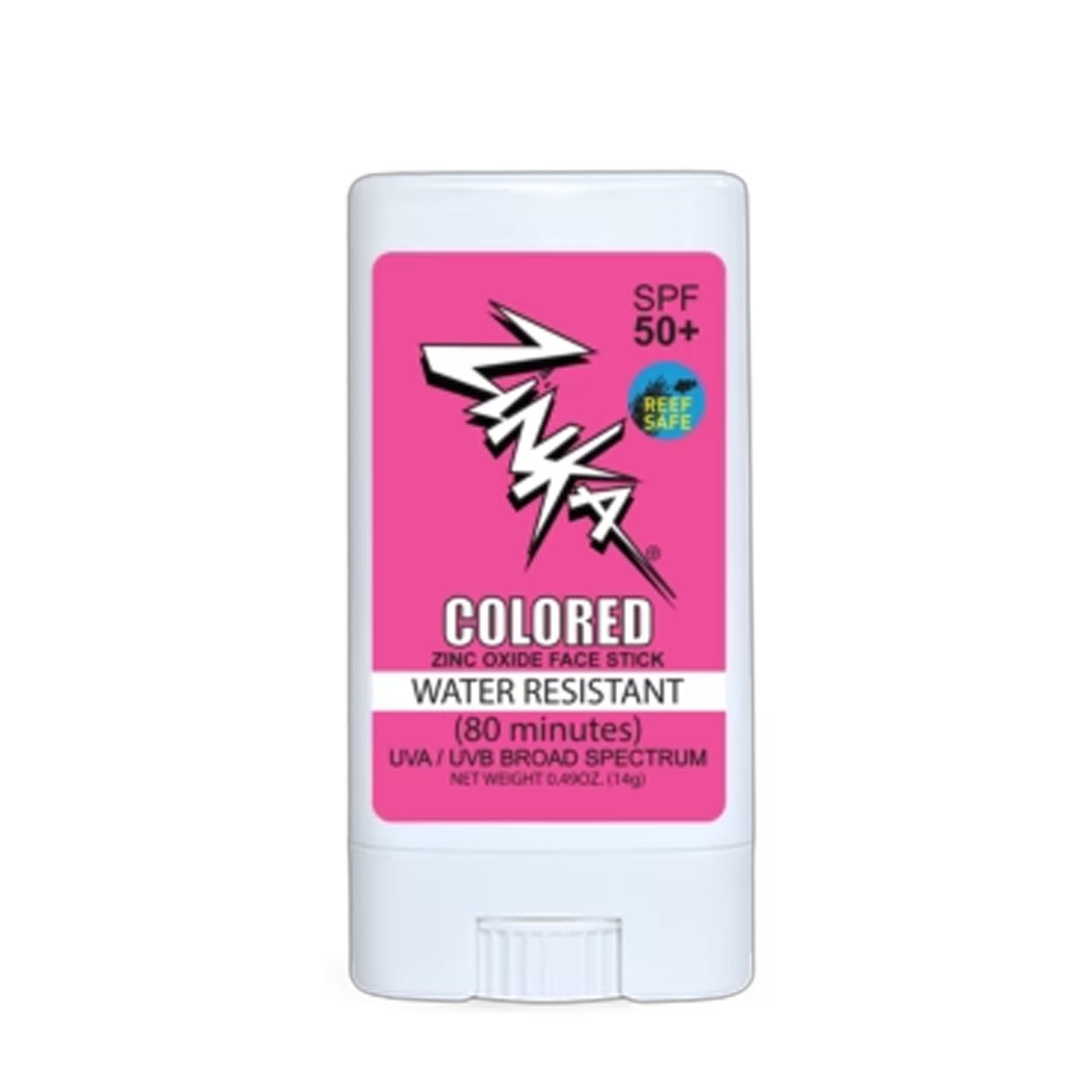 Zinka Colored Zinc Oxide SPF 50 Face Stick Sunscreen - Pink