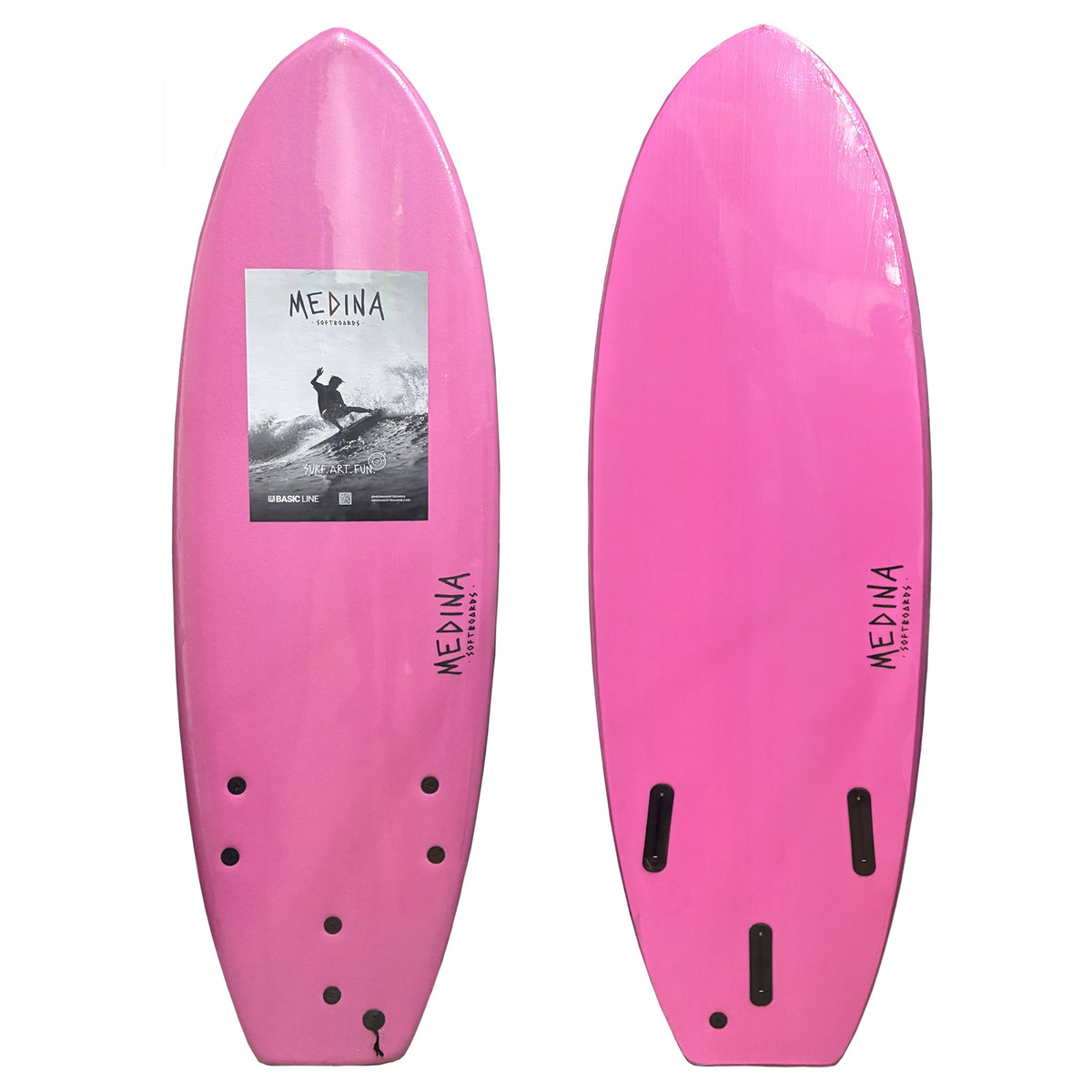 Medina Basic Line Magic 6'0 Soft Surfboard - Pink