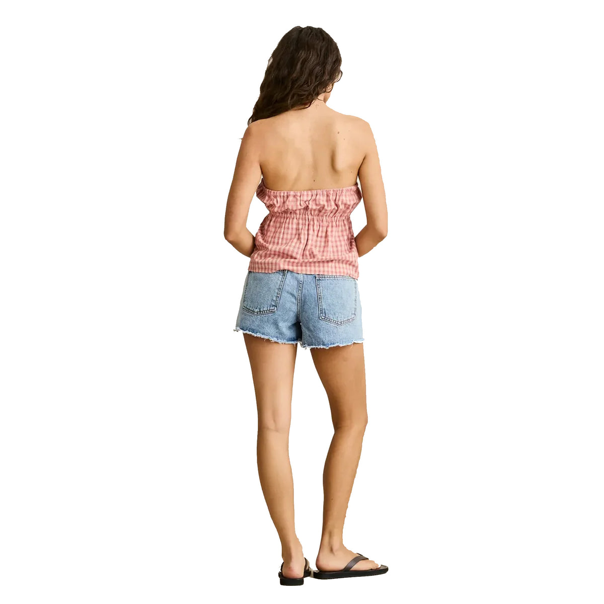 Rhythm Kirra Check Strapless Women's Top - Pink