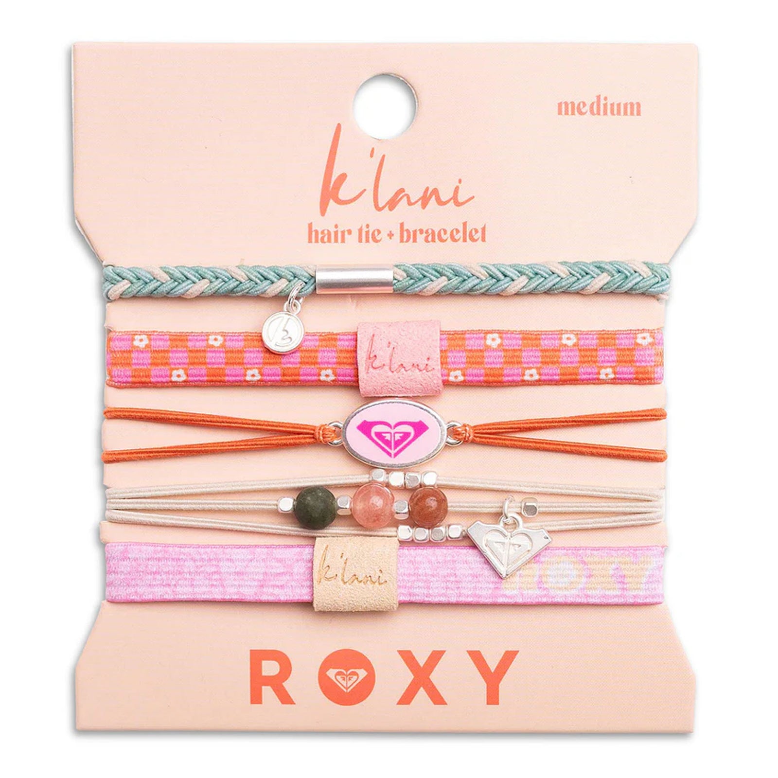 K'lani Hair Tie Bracelet - Roxy Pink Tropics