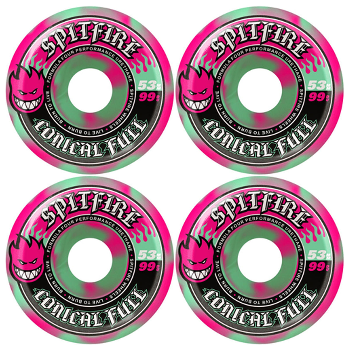 Spitfire F4 53mm Conical Full 99a Skateboard Wheels