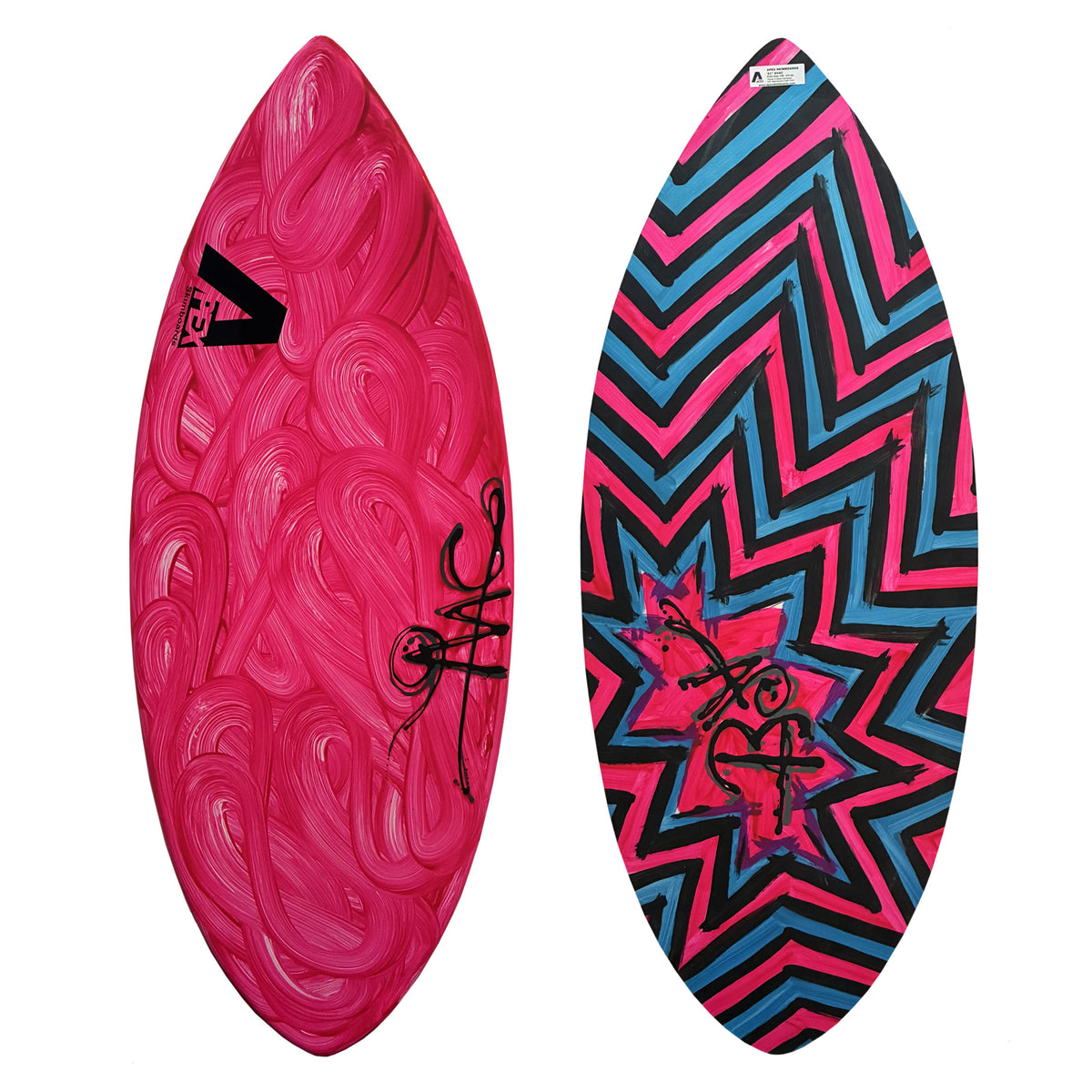 Apex AVAC 51" Skimboard - Pink Swirl/Star Pattern