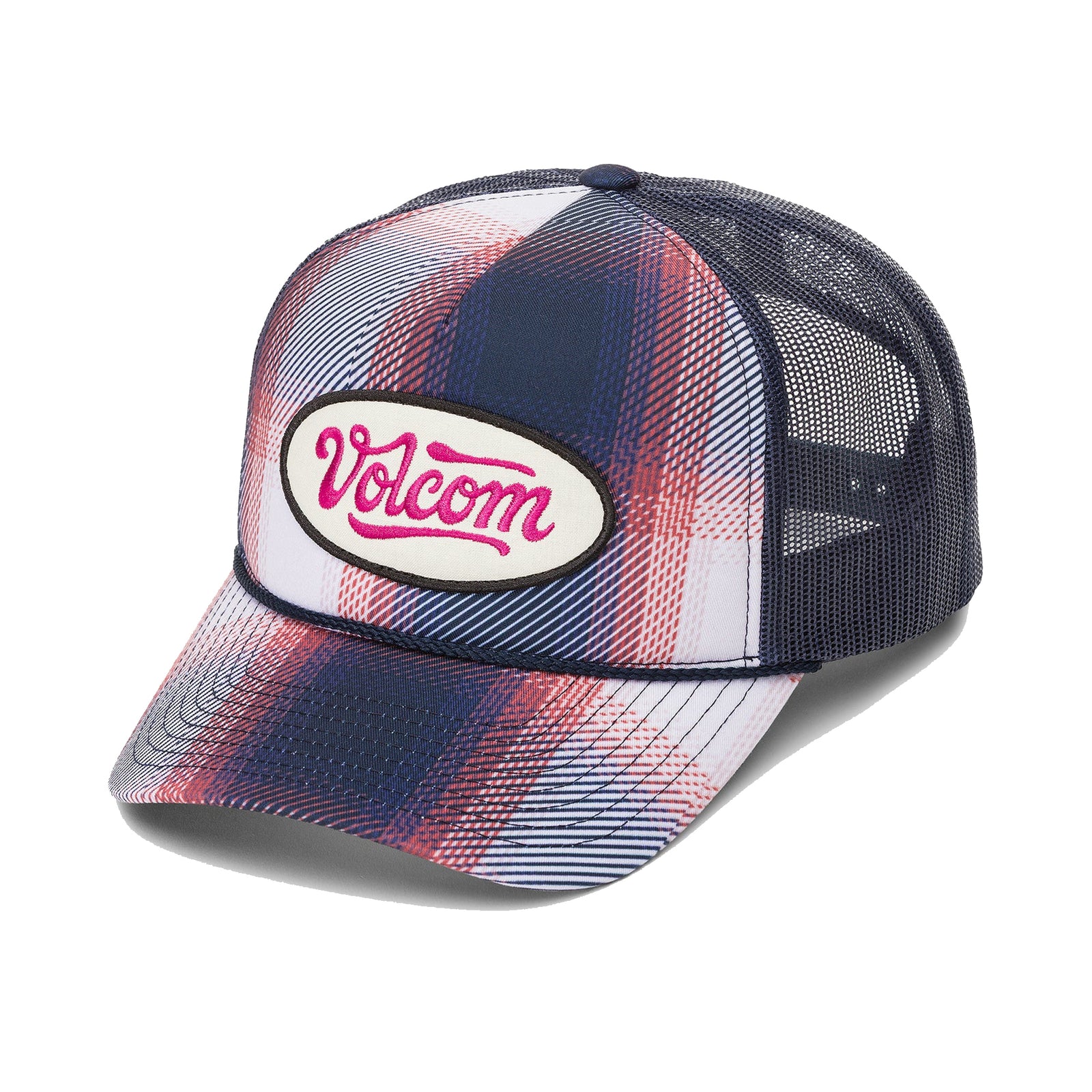 Volcom Stoney Plaid Women's Trucker Hat - Stone Rose