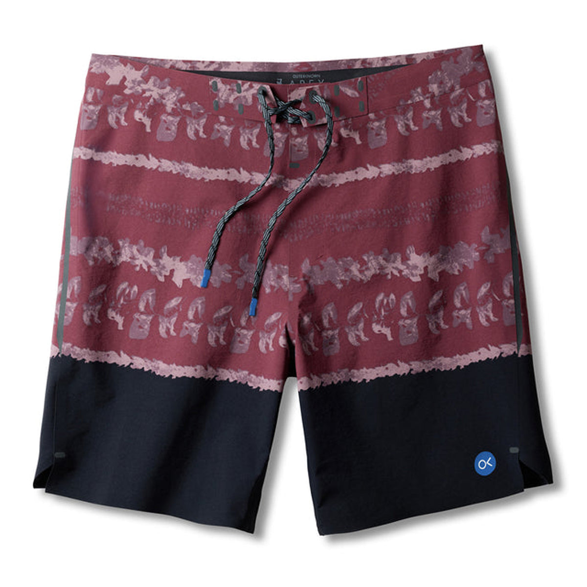Outerknown APEX Evolution Kelly Slater 19" Men's Boardshorts - Plum Wine Lei