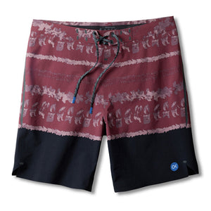Outerknown APEX Evolution Kelly Slater 19" Men's Boardshorts - Plum Wine Lei